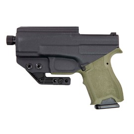 FDO Industries IWB Kydex Holster Compatible with PSA Dagger Compact w/PLMini 2 -Discreet Carry Concepts 1.5" Metal Monoblock Gear Clip - Optic Cut - The Paladin Series - Made in USA (Black)