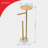 Standing Toilet Paper Holder Gold with 7.9" Big Tray, 2.2Lbs