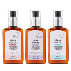Lip 라입 R3 아르간오일 헤어에센스 100ml 3p 러블리 엘레강스 오션블루 Lip R3 Argan Oil Hair Essence 100ml 3p Lovely Elegance Ocean Blue