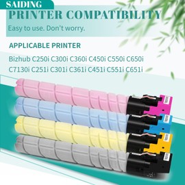 SAIDING High Capacity Konica Minolta TN328 TN-328 TN330 TN-330 TN626 TN-626 TN628 TN-628 Toner Cartridges Replacement for Bizhub C250i C300i C360i C450i C550i C650i C7130i C251i C301i C361i Printer