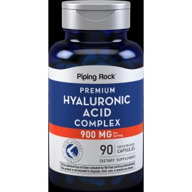Piping Rock Hyaluronic Acid Capsules | 900mg | 90 Count | Non-GMO Complex | By Piping Rock
