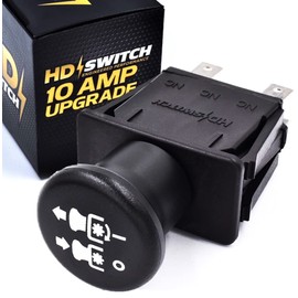 HD Switch Upgraded 10 AMP PTO Switch for Cub Cadet PRO Z 700 L & S Series 760 772 Lawn Mower & Garden Tractor Cutter Deck Electric Blade Clutch Engage Black Knob