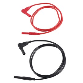 5 Set Banana Plug Test Lead Kit DIY 4mm Male to Male Right Angle Straight Plugs Connector Test Cable for Electronic Multimeter Repair