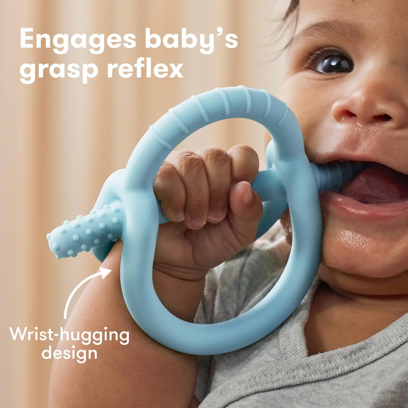 Frida Baby Get-A-Grip BabyTeether for Teething Relief | 100% Food-Grade