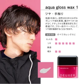 DEUXER Aqua Gloss Wax 1 (Set of 2) Hair Wax, Floral Berry