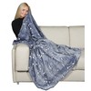 Kanguru Plaid Fleece Blanket, Polyester, Blue Glow, 130 x 150
