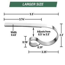 Esjay Christmas Stocking Holder for Fireplace, Set of 4 Stocking Hangers and a Nano Tape, Adjustable Non-Slip Stocking Hooks for Mantle(Sliver)