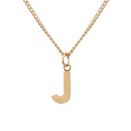 GD GOOD.designs EST. 2015 Chain with Letter J Gold 18 Carat - Waterproof I Gold Chain for Ladies with A-Z Pendant I Initial Letter Chain