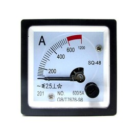 SQ-48 AC 전류계 2배 과부하 유형 1A 5A 20A 1005A 범위 아날로그 게이지 패널 48x48mm [12 20A] SQ-48 AC ammeter 2x overload type 1A 5A 20A 1005A range analog gauge panel 48x48mm [12 20A]