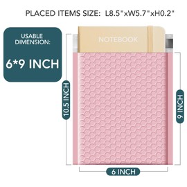 METRONIC Bubble Mailers 6x10" 100 Pack Light Pink Bubble Mailer Waterproof Padded Envelopes Self-Seal Cushion Mailing Envelopes Bubble Padded for Shipping Makeup Jewelry Mailer