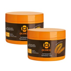 2 piezas de gel bronceador intensivo de lujo, gel crema acelerador del bronceado natural, gel bronceador para uso al aire libre