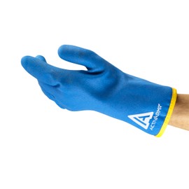 Ansell ActivArmr 97-681 Winter Work Gloves, Thermal Resistance and Grip in Low Temperature and Outdoors, Cold Protection Gloves, Men's Women's Gloves, Waterproof Gloves, Size L (1 Pair)