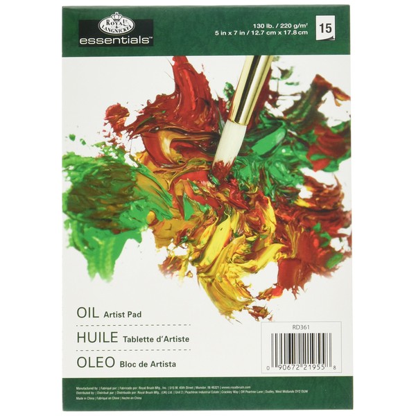 Essentials Oil Color Artist Paper Pad 5"X7"-15 pages