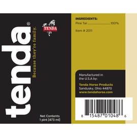 Tenda Pine Tar 1 Pint - Retains Hoof Moisture Allowing for More Strength and Pliability to Help with Chipping and Cracking