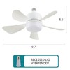 Socket Fan Light with Remote, Dimmable LED Ceiling Fans with