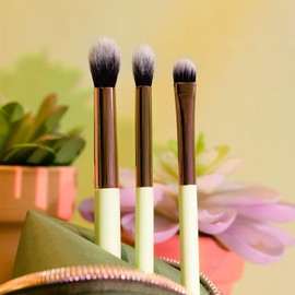 Profusion Cosmetics Desert Sage Blend and Stand 4pc Bag and Eye Brush Set for Artists and DIY, Expand Your Makeup Game With Adventure Inspired Eye Brushes for Stunning and Creative Eye Looks