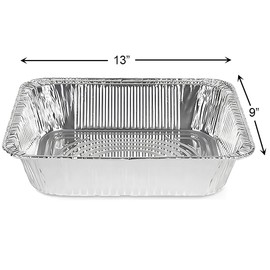 Bluesky Deep Aluminum Pans-Ultra-Durable, Freezer to Oven Safe, Standard, Silver