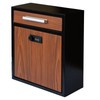 xhlokk Combination Lock Wall-Mount Mailbox, Waterproof Modern Black Mailboxes for
