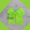 Jumbo Bow Clip with Tails (Neon Green)
