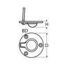 ARBO-INOX Floor Lifter Round Investment Cast Polished Stainless Steel A4
