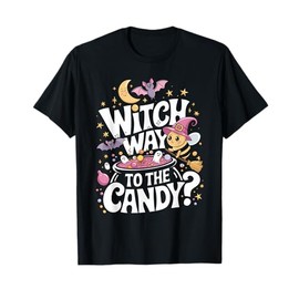Funny Bee Witch Way to the Candy? Funny Bee Witched Spooky T-Shirt
