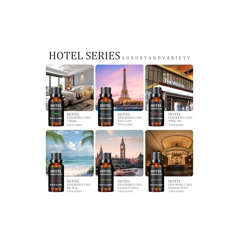 Hotel Collection Luxury Scent for Diffuser Oils Set Inspired by