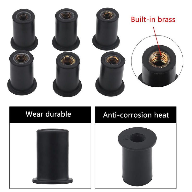 Rubber Nut M6, Tbest Rubber Nut M6, Kayak Well Nuts,