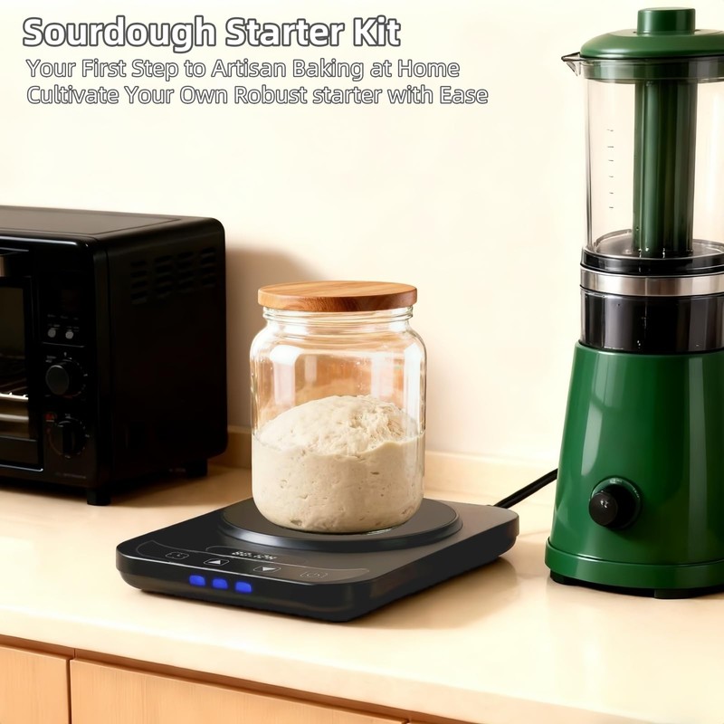 MADCKDEDRT Sourdough Starter Warmer Mat - 12H Timer & Precise