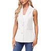 MINTLIMIT Women Blazer Sleeveless Vest Solid Jacket Waistcoat Button Down