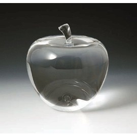 Desktop Gift - Clear Crystal Apple Paperweight