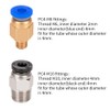 Aokin 10 Pcs PC4-M6 Pneumatic Fitting and 10 Pcs PC4-M10