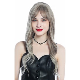 WIG ME UP - LC272N-10T85/88A Women's Wig Very Long Wavy Balayage Highlighted Medium Blonde Platinum Blonde Strands