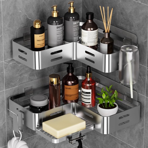 KEGII Shower Shelf Corner Shower Shelf No Drilling Bathroom Shelf