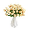 CHUANGOUONLY Pack of 12 Fake Flower Tulips, Fake Tulip Flowers