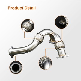 Turbocharger Y-Pipe Up Pipe Kit With Gasket Fit for Ford 6.0L Powerstroke Diesel 2003 2004 2005 2006 2007 Replace 679-011 679-012 5C3Z6K854CA 1846581C1