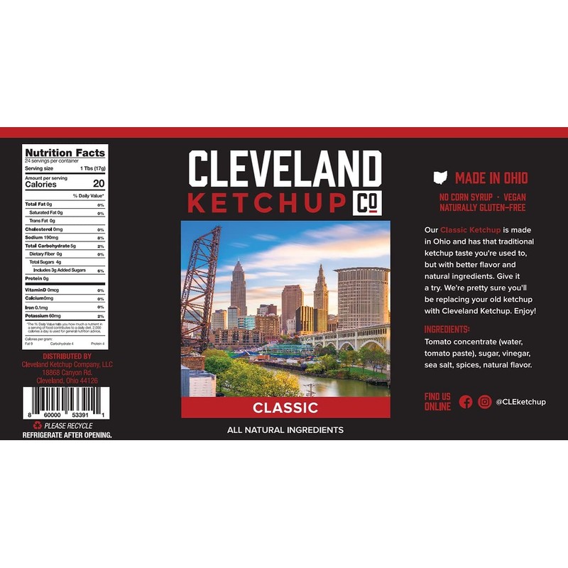 Cleveland Ketchup - 4 Tasty Varieties - Classic, Bacon &