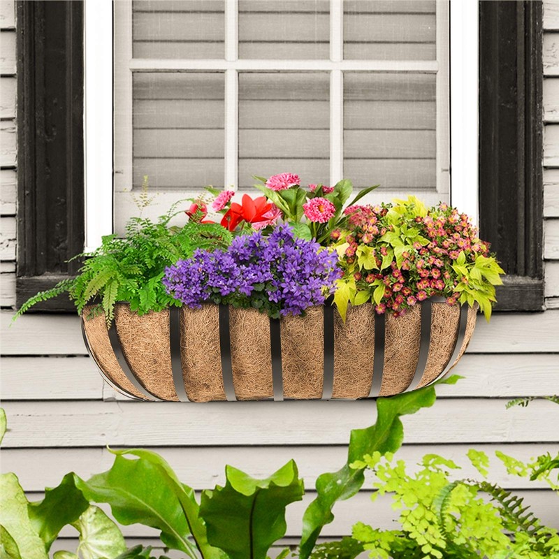 Sekcen Railing Planter Window Box Deck Balcony Rail Planter 24