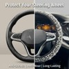 JDDRY PVC Leather Steering Wheel Cover, Leopard Steering Wheel Protector,