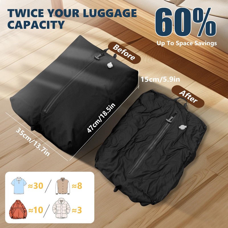 Dobaly Professional Vacuum Bags for Travel, IP67 Reusable, Compression Bags