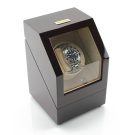 Heiden Single Watch Winder - Japanese Motor - AC Adapter Included - Can Run on Batteries - 12 Multiple Settings - Zero Magnetization Single Watch Winder (Cherry Wood)