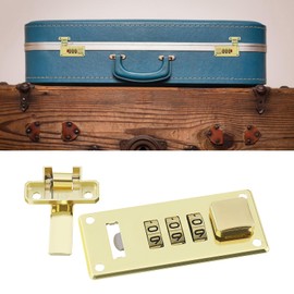 SG Store Pack of 2 Suitcase Combination Lock Luggage Hasp Combination Lock Luggage Hasp Lock Digital Password Lock for Luggage Aluminium Box Cosmetic Case, gold, Combination lock