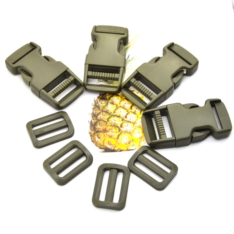 MELORDY 1 inch Buckles Straps Set with 10 Yards Nylon