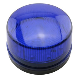 E-outstanding 12V Silent Blue Small Warning Light Home Security Alarm System LED Flashing Burst Indicator Burglar Sound and Light Alarms