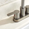 TimeArrow 2 Handle Centerset Bathroom Sink Faucet Brushed Nickel with