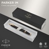 PARKER IM Ballpoint Pen, Black Lacquer with Gold Trim, Medium