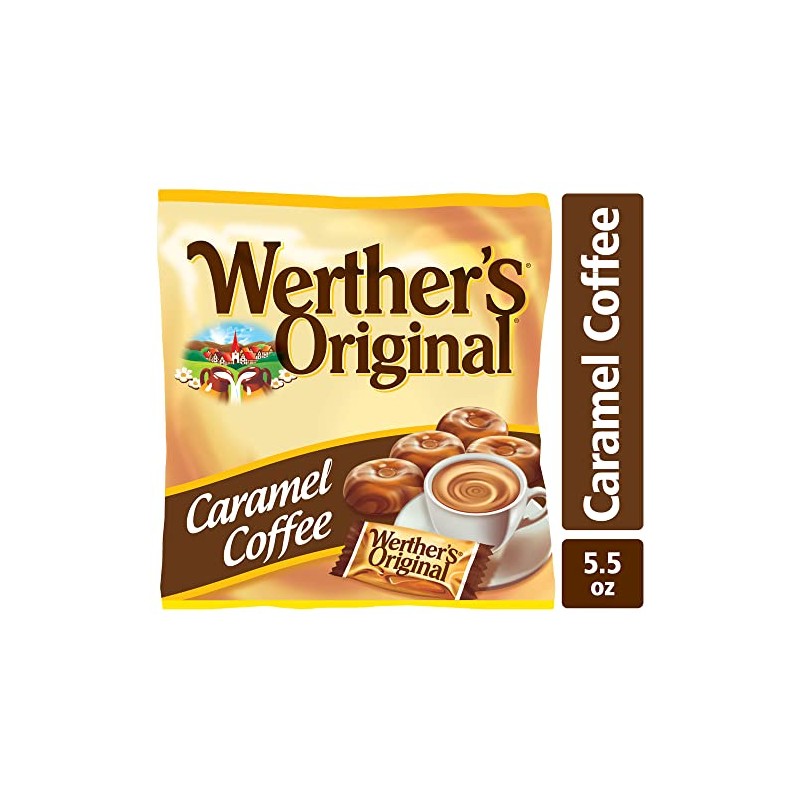 WERTHER'S ORIGINAL Caramel Coffee Hard Candy, Individually Wrapped Candy, 5.5