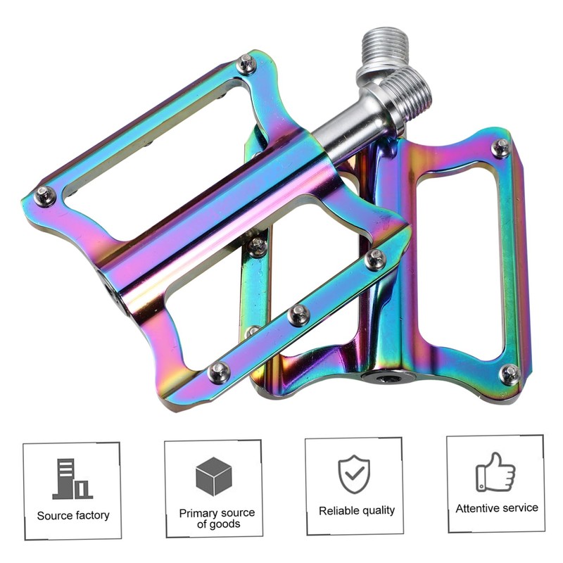 OHPHCALL 1pair Aluminium Alloy Bike Pedals Lightweight Anti-Skid Spindle Pedals