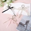 GLOBLELAND 1 Piece Bow Beads Key Ring Beads Key Ring