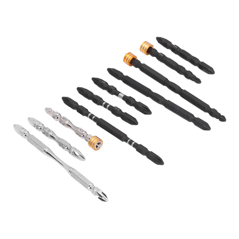 10Pcs Screwdriver Bit S2 PH2 Alloy Steel Double Ended Magnetic