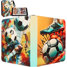 Football Scrapbook Football Cards Folder Cards Storage Bag 50 Pages 400 Card Capacity Trading Cards Album for Football Cards Scrapbook Football Cards for Collecting and Exchanging